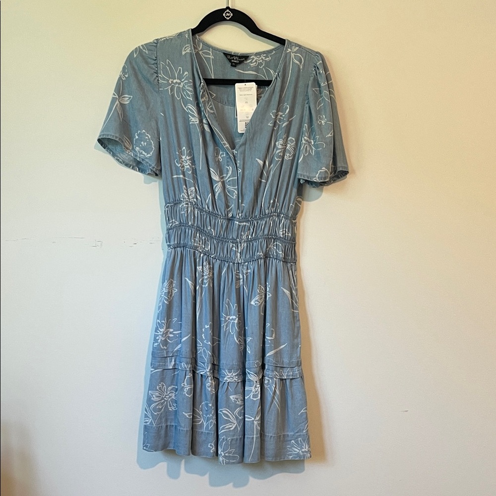 NWT- Velvet Heart Light Blue Floral Mini Dress